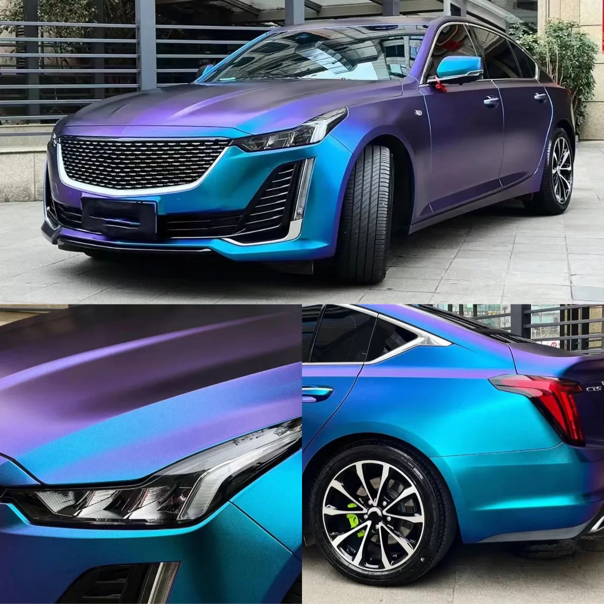 Color Shift Diamond Purple Blue Vinyl Wrap