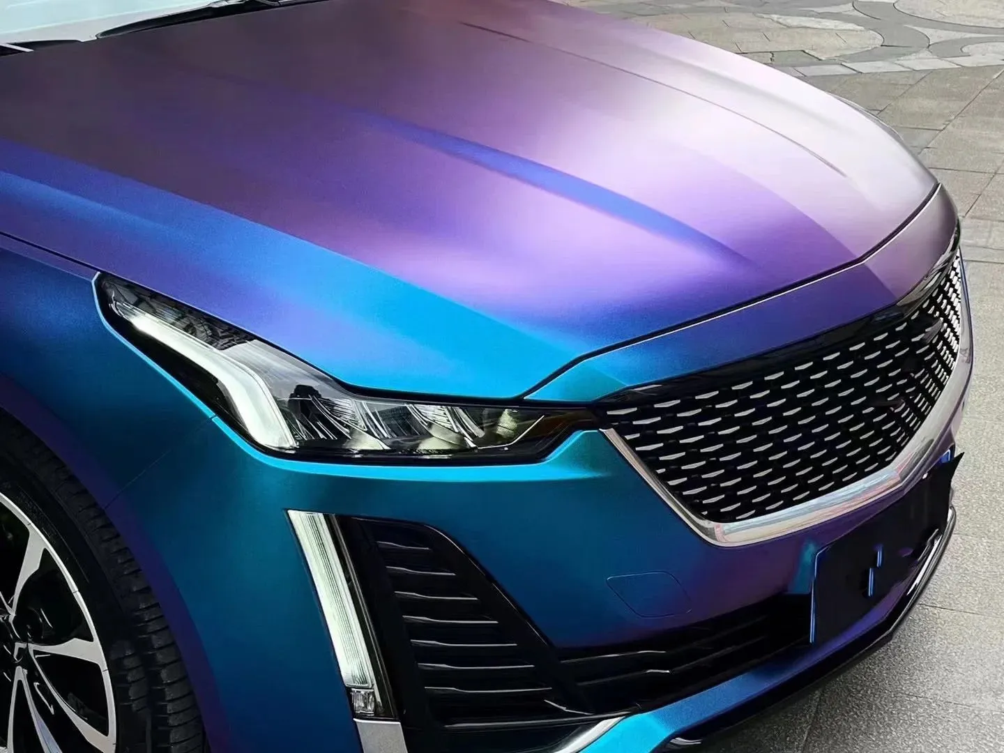 Color Shift Diamond Purple Blue Vinyl Wrap