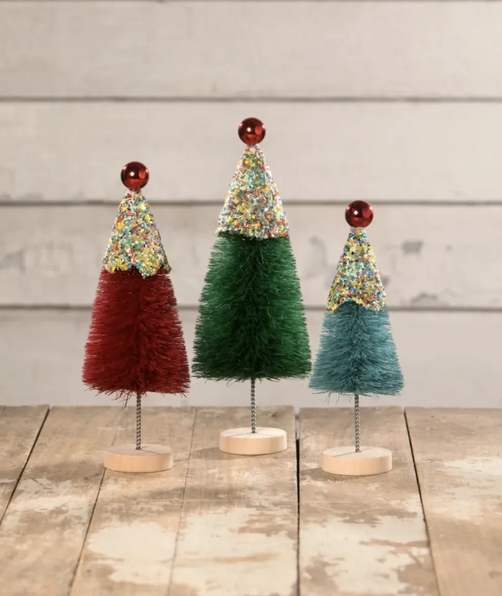 Cupcake Bottle Brush Trees