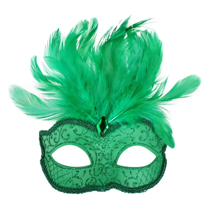 Daniella Feather Mask - Asst Cols