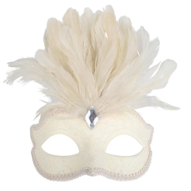 Daniella Feather Mask - Asst Cols