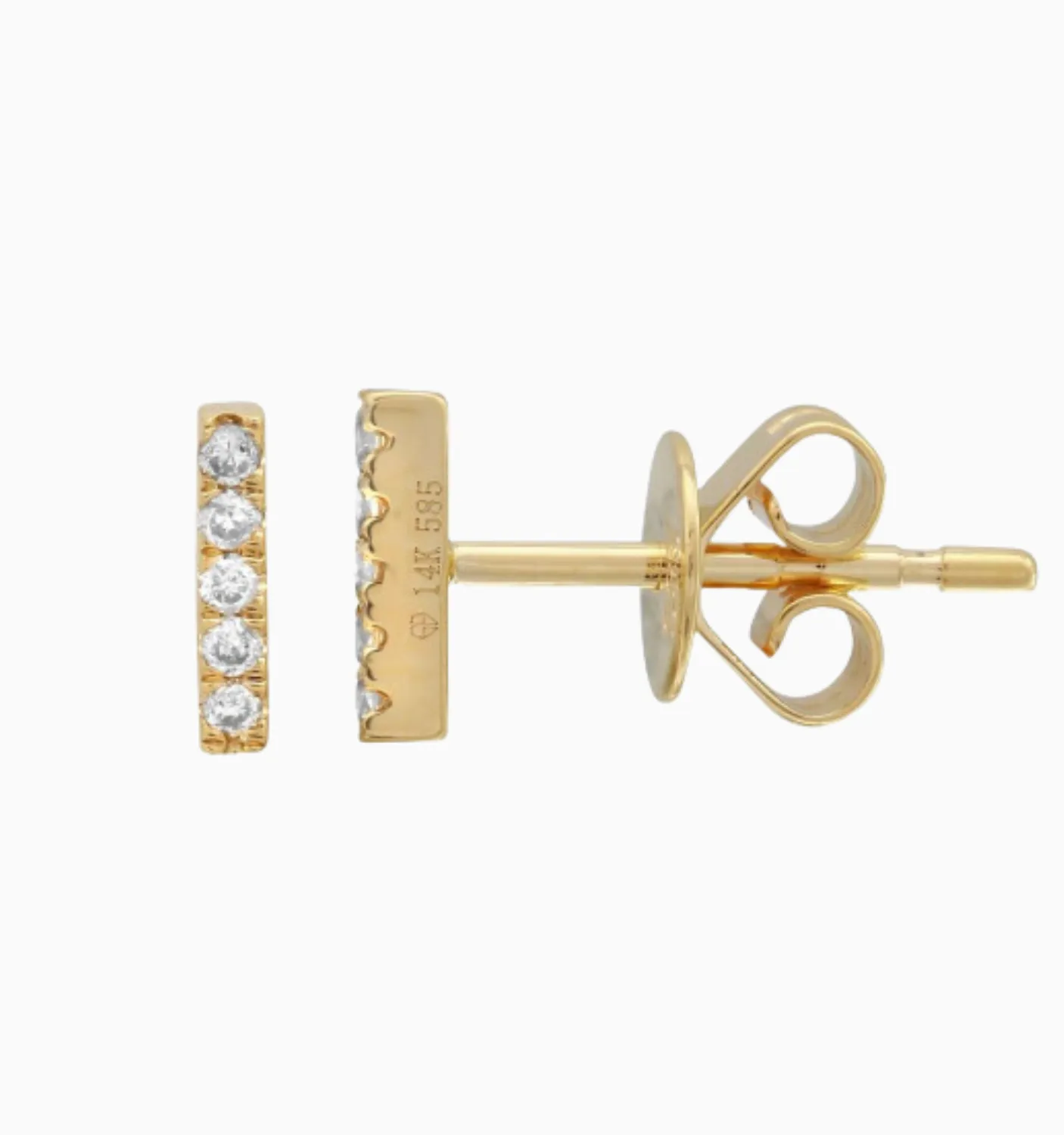 Diamond Bar Earrings