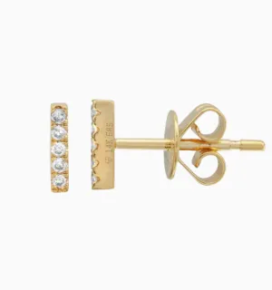 Diamond Bar Earrings