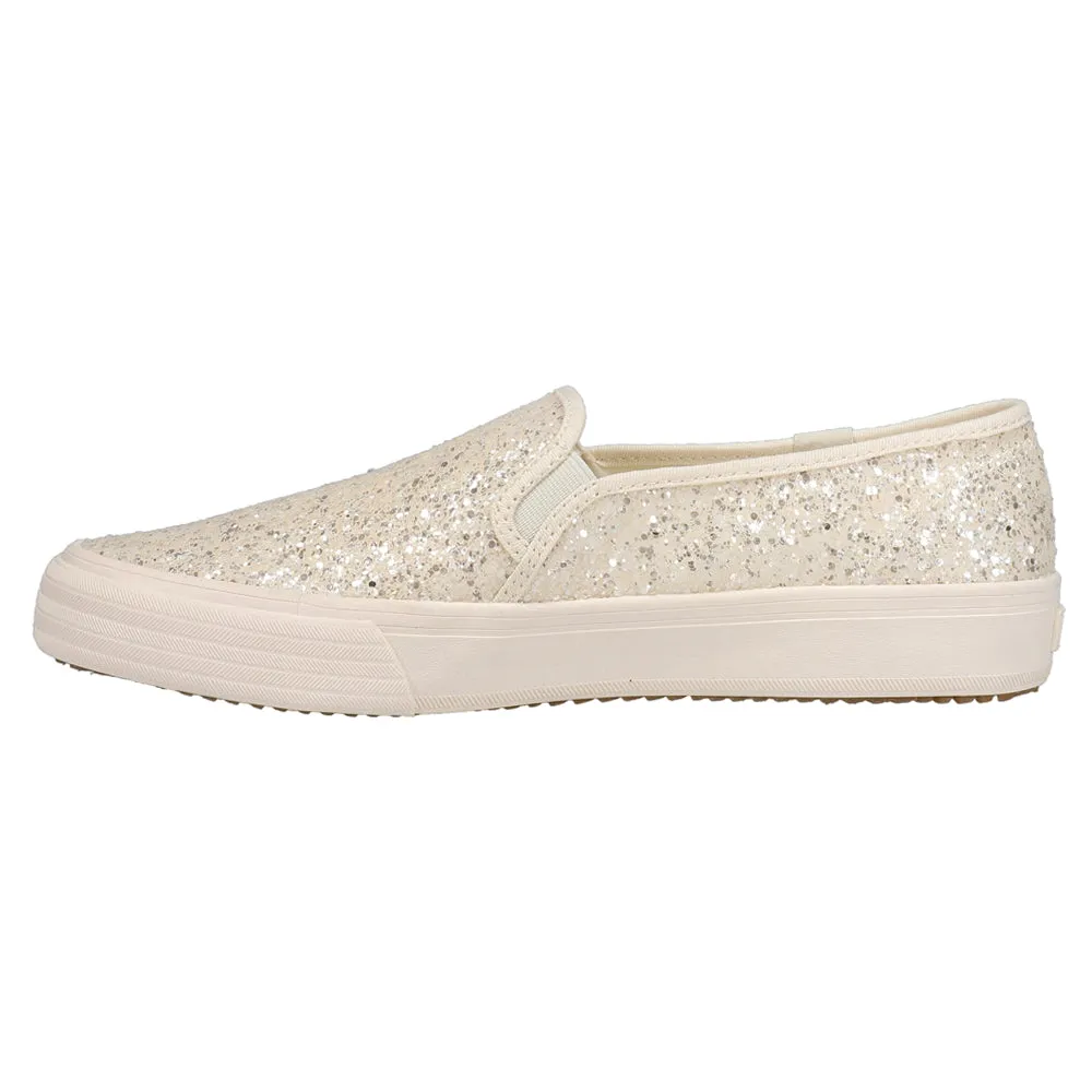 Double Decker Glitter Slip On Sneakers