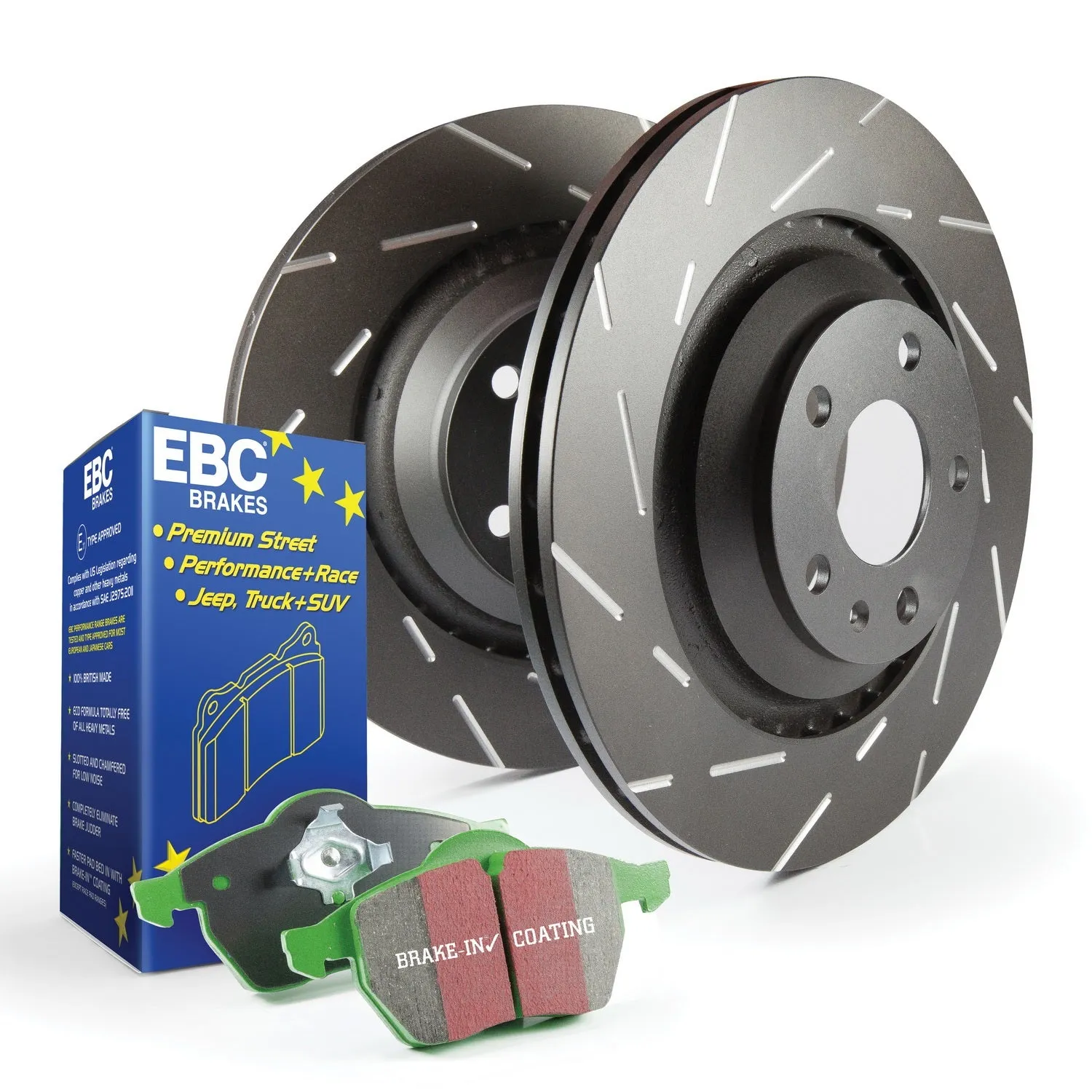 EBC Brakes S2KF1051 S2 Kits Greenstuff 2000 and USR Rotors