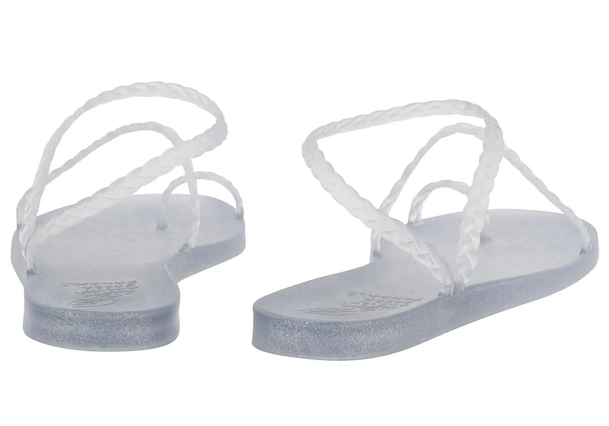 Eleftheria Jelly Glitter Sandals Clear/Silver