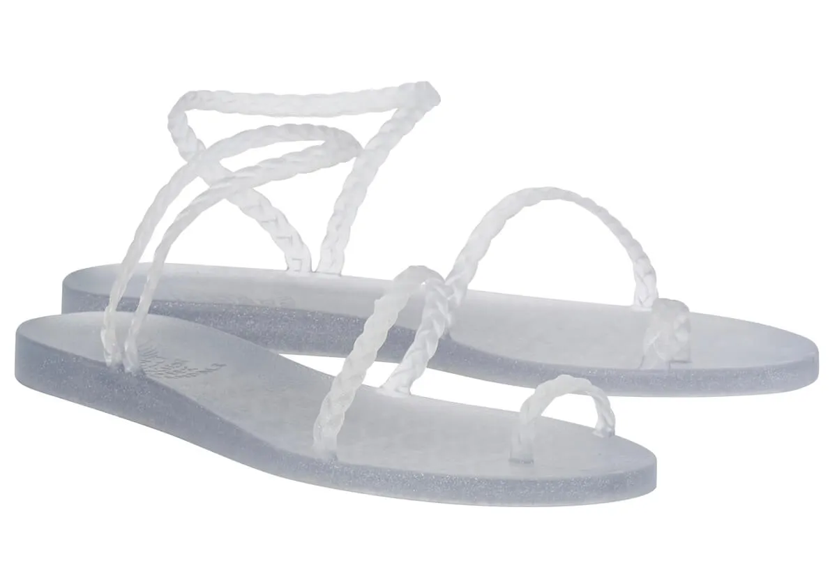 Eleftheria Jelly Glitter Sandals Clear/Silver