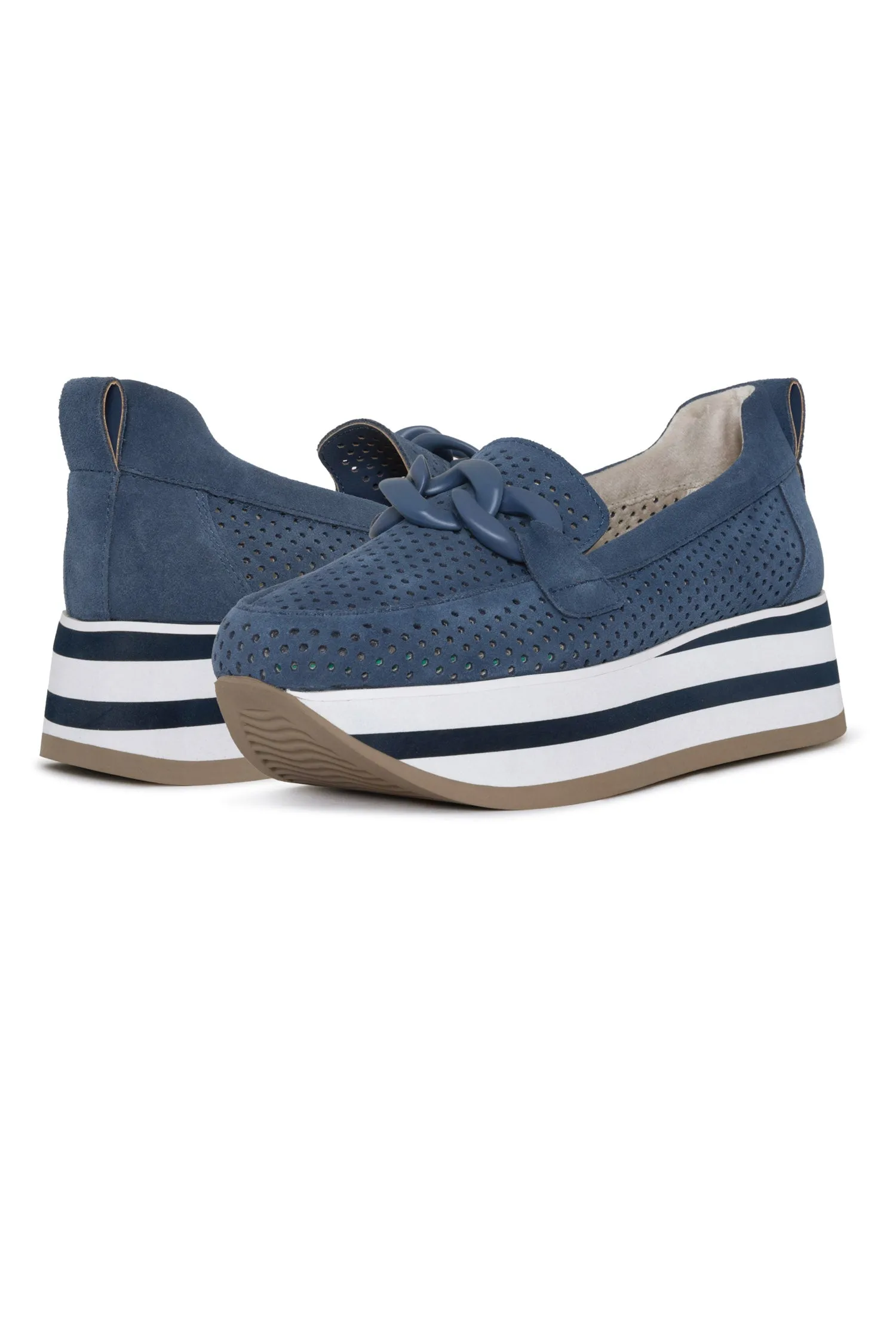 Fern Platform Loafers - Navy