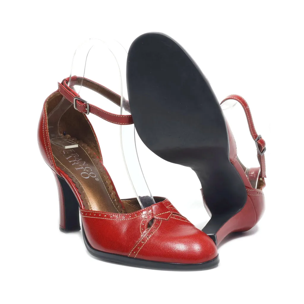 Franco Sarto High-Heel Sandals Leather Red Colour For Women