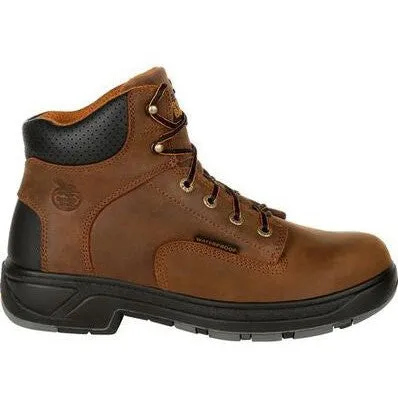 Georgia Men's Flxpoint 6" Soft Toe WP Work Boot - Brown - G6544