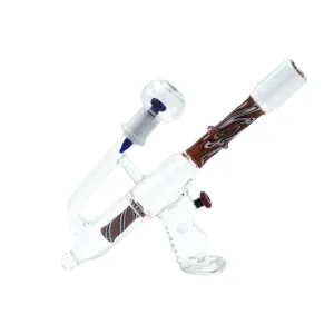 Glass Dabbing Oil Bubbler - 15cm x 18cm  Rigger Gun OB162