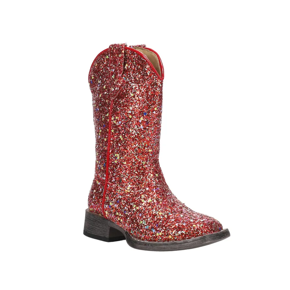 Glitter Galore Square Toe Cowboy Boots (Little Kid)