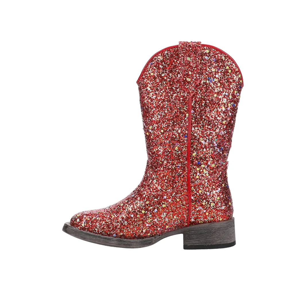 Glitter Galore Square Toe Cowboy Boots (Little Kid)