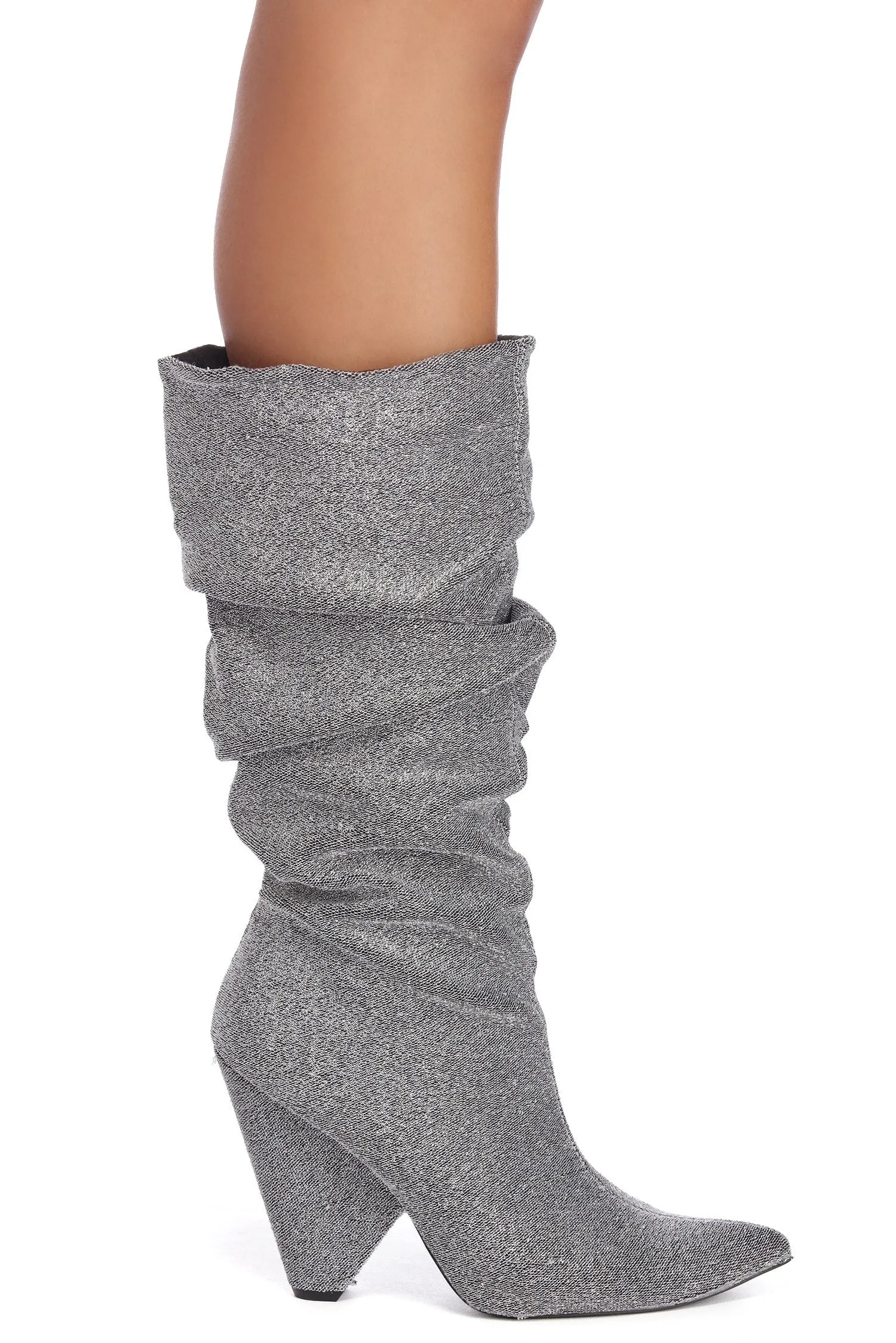 Glitter Glam Slouched Boots