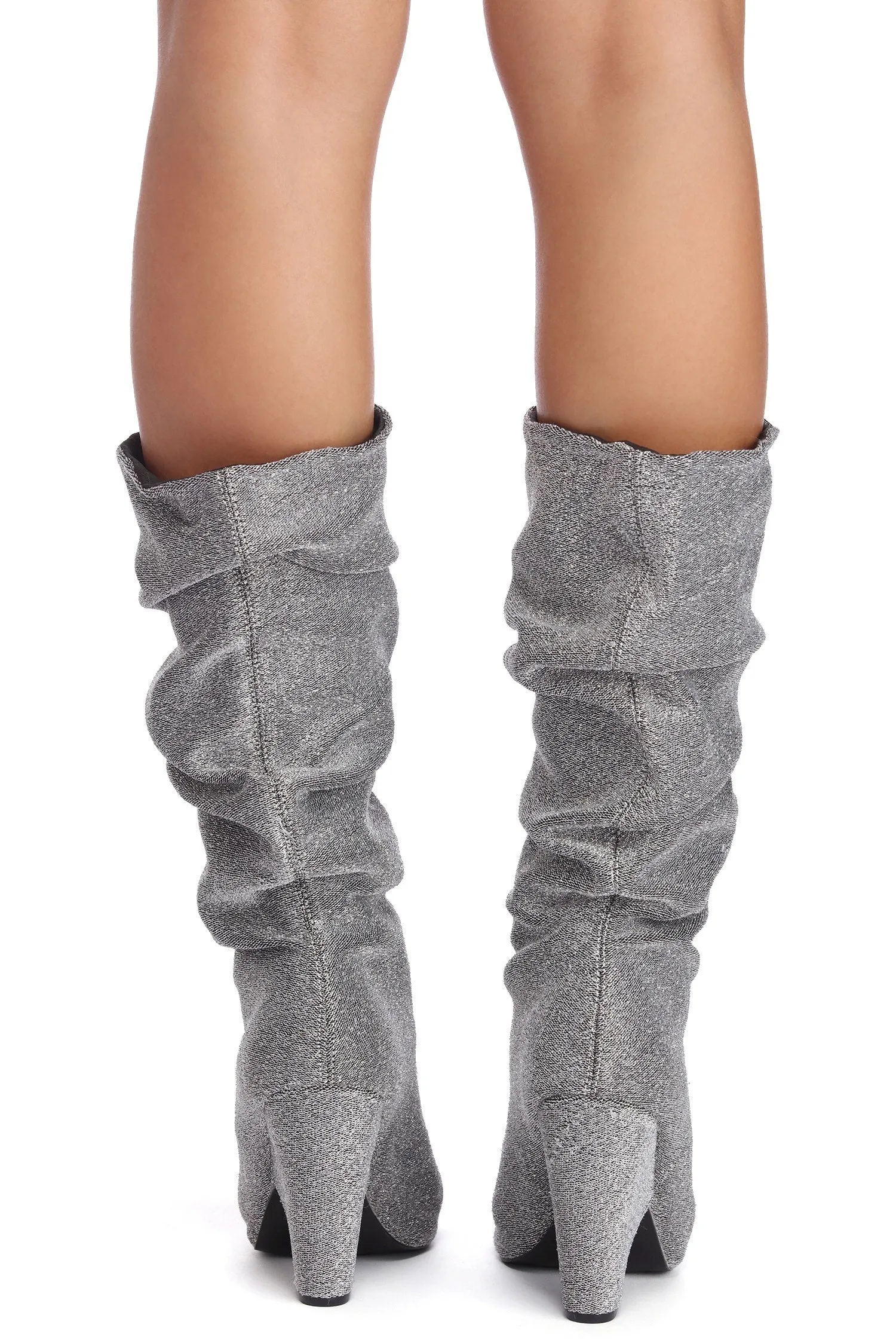 Glitter Glam Slouched Boots