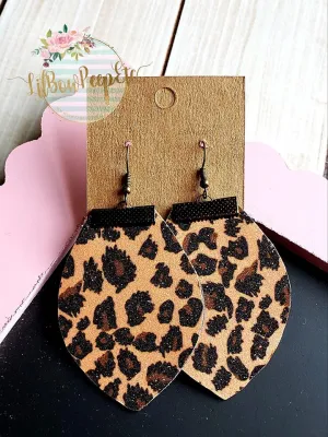 Glitter Leopard earrings