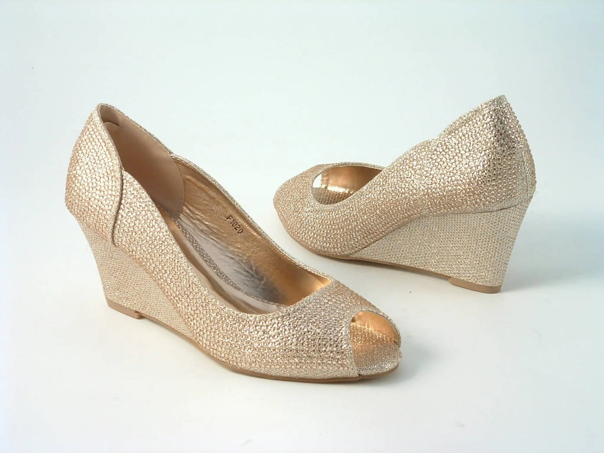 Glitz Shoes Sabatiné Glitter Wedges