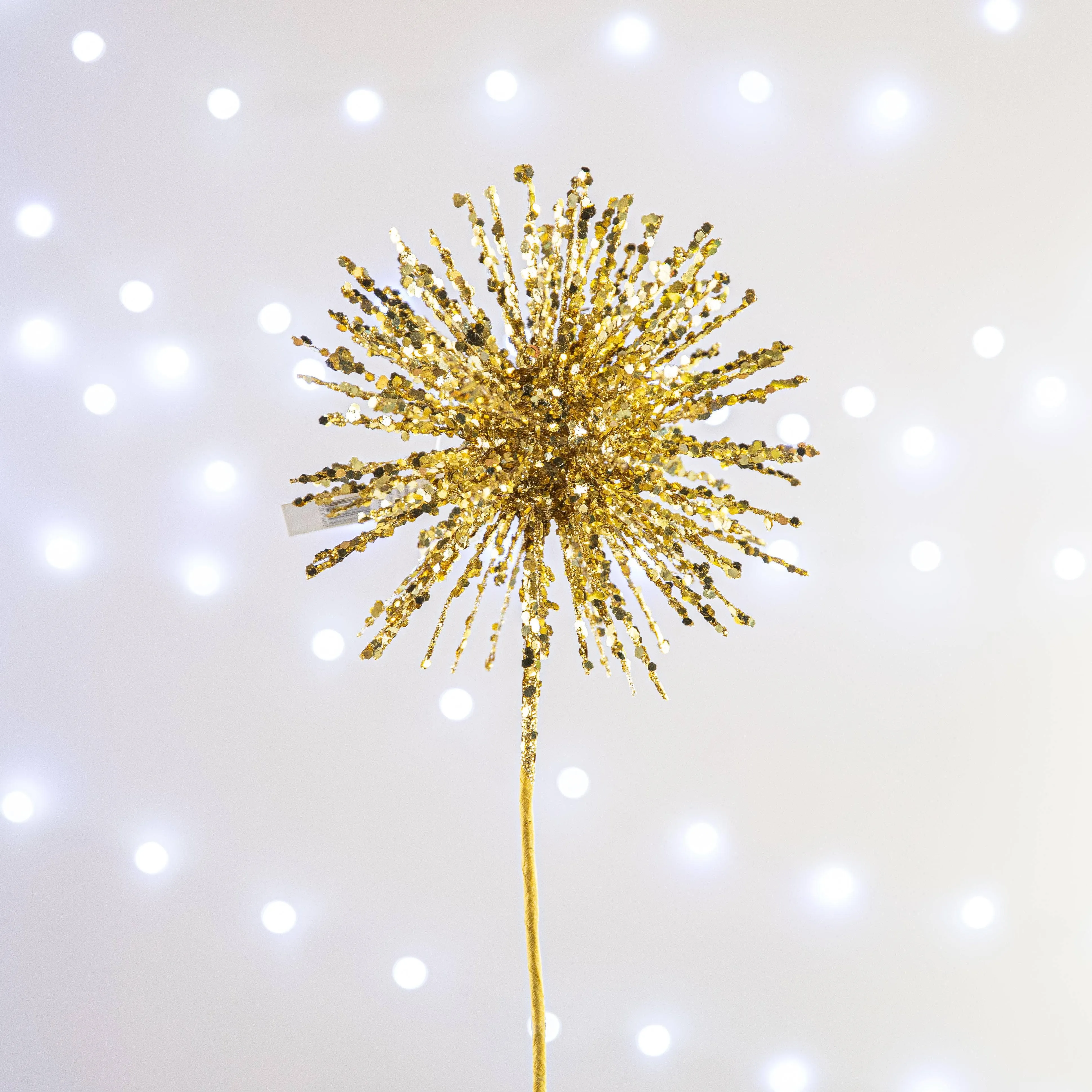 Gold Glitter Burst Christmas Pick Decoration - 46cm