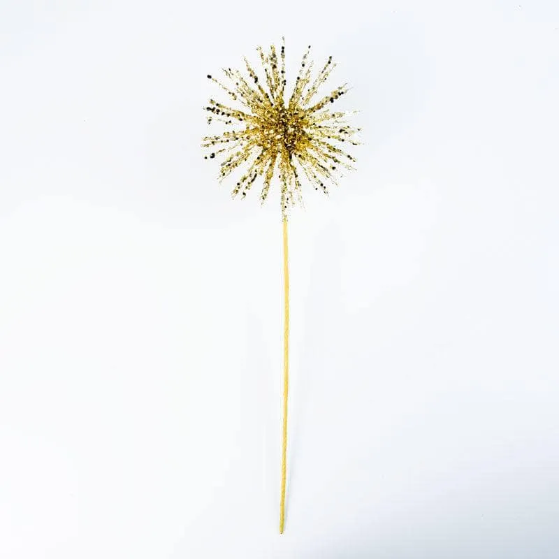 Gold Glitter Burst Christmas Pick Decoration - 46cm