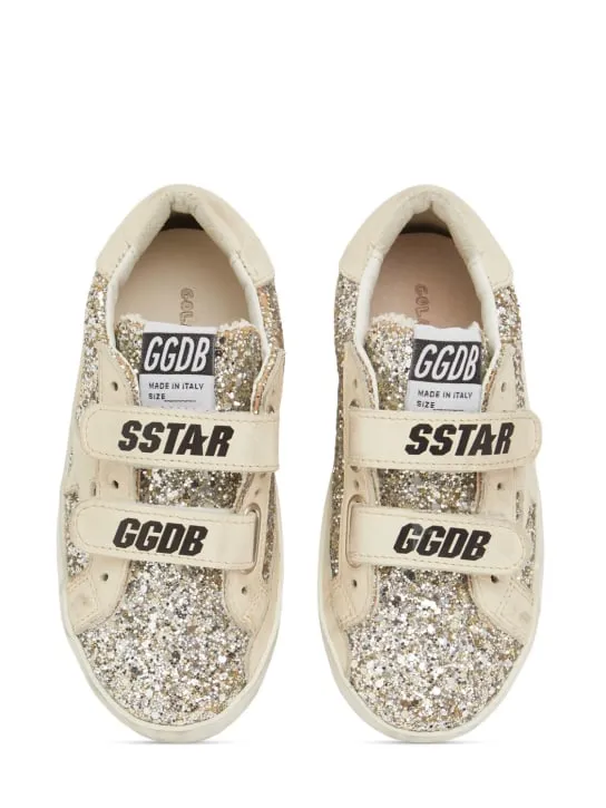 Golden Goose   Old School glitter leather sneakers 