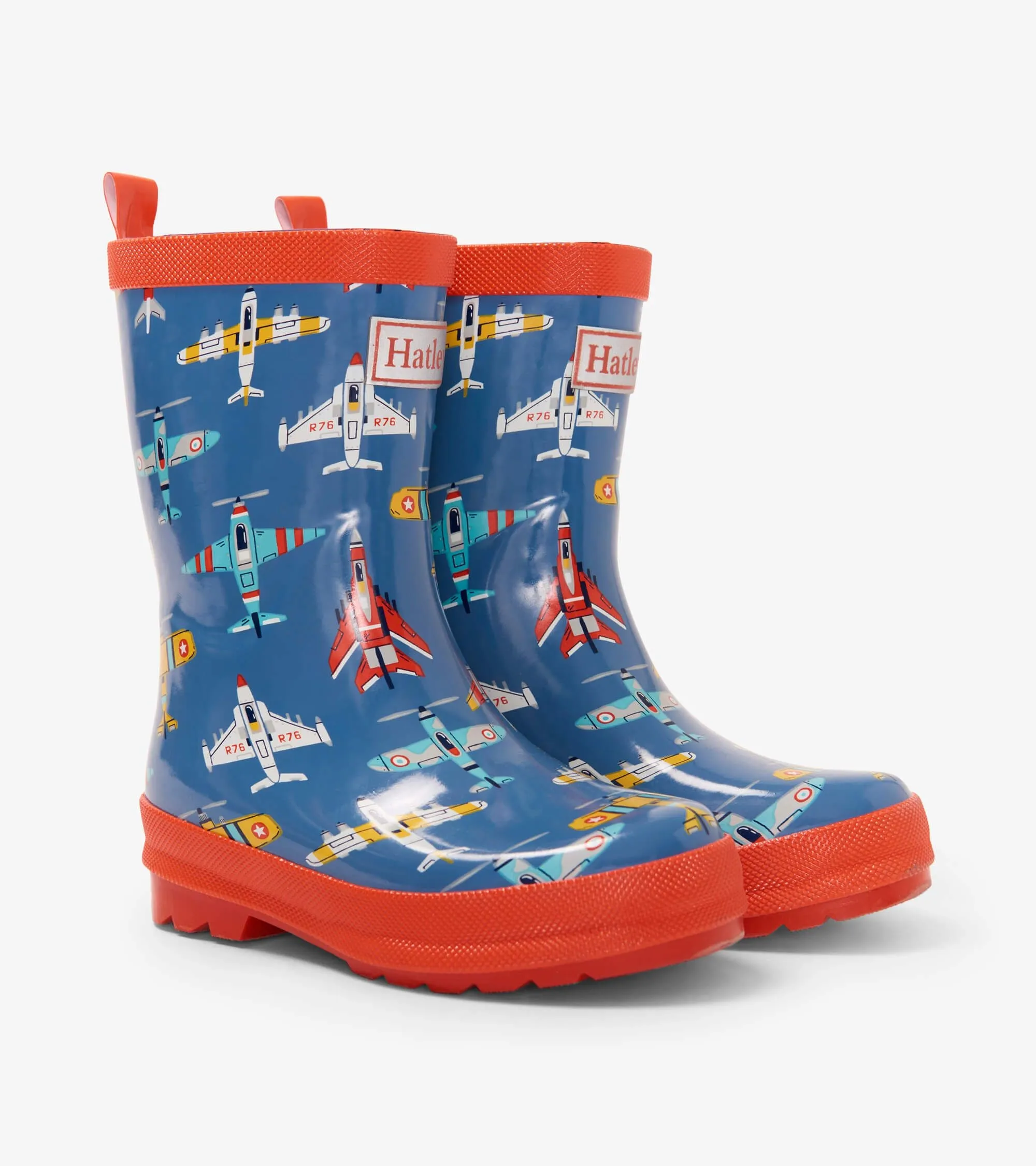 Hatley W23 Flying Aircrafts Shiny Rain Boots F22FPK1366