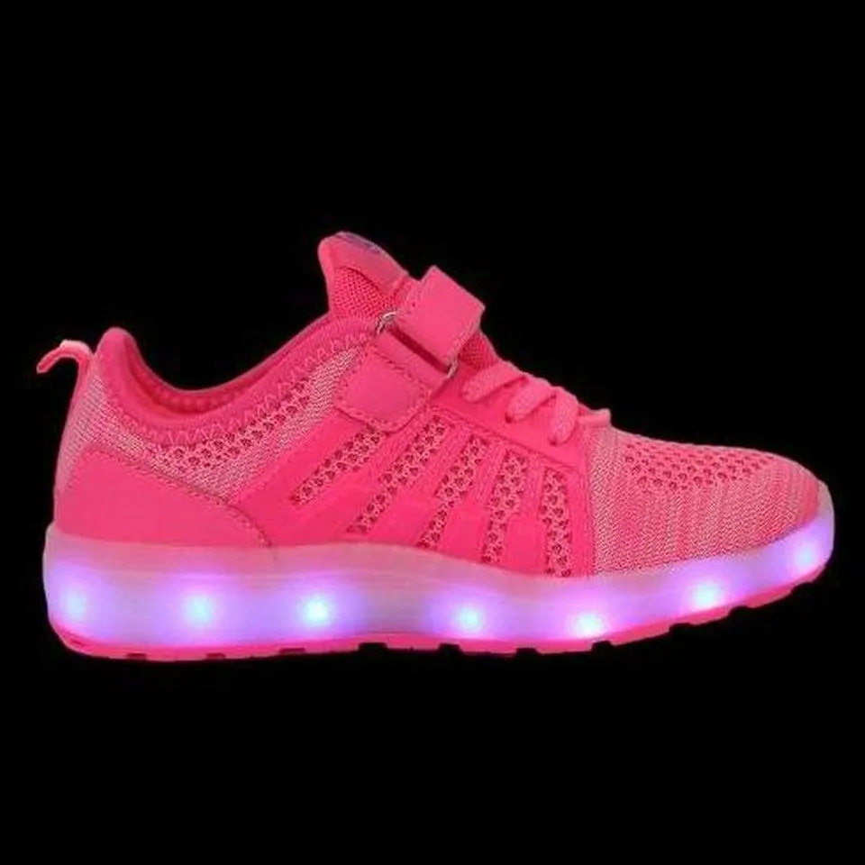 Hot Led Mesh Shoes Kids Pink  | Dancing Led Light Shoes  | Kids Led Light Shoes  | Led Light Shoes For Girls & Boys