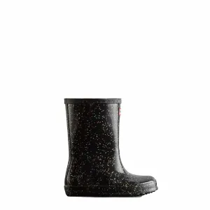 Hunter Kids First Classic Rain Boots - Giant Glitter Black