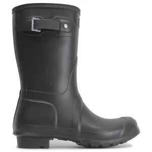 Hunter Original Short Wellies Black Womens Rainboots - UK 6