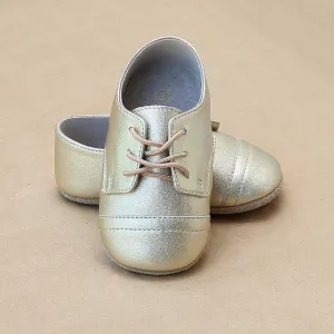 Infant Boys Gold Derby Crib Shoe