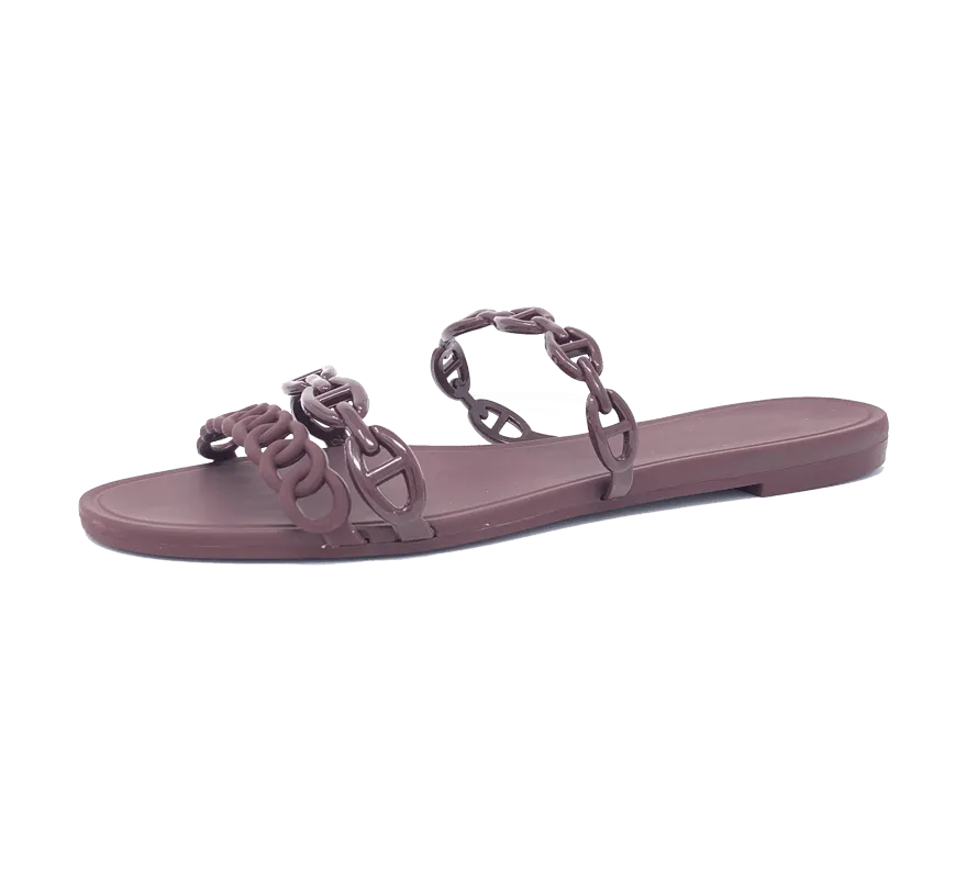 Jelly Chain Beach Sandals Flip Flops