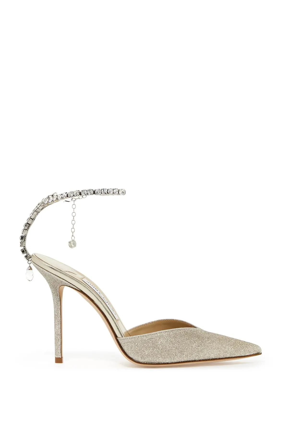 JIMMY CHOO Sparkle in Style with these Silver Embellished Pumps for Women