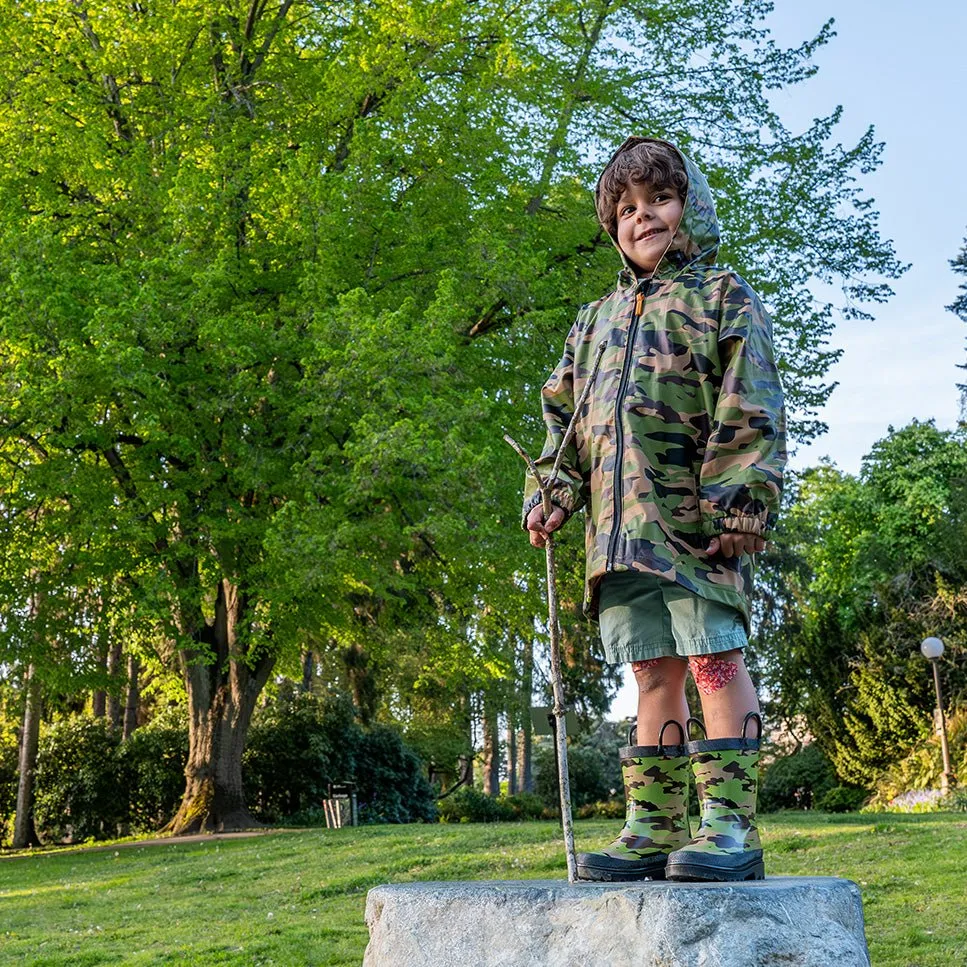 Kids Camo Rain Gear Set