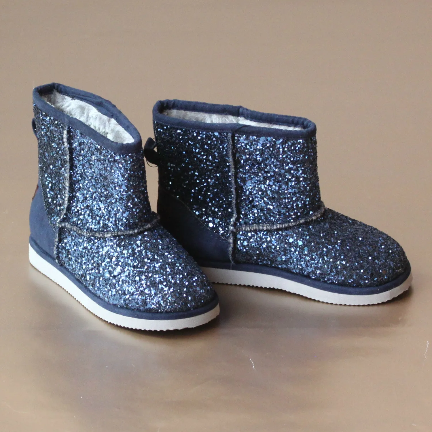 L'Amour Girls Glitter Faux Fur Boot