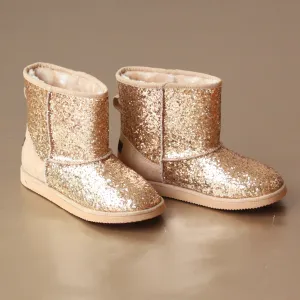 L'Amour Girls Glitter Faux Fur Boot