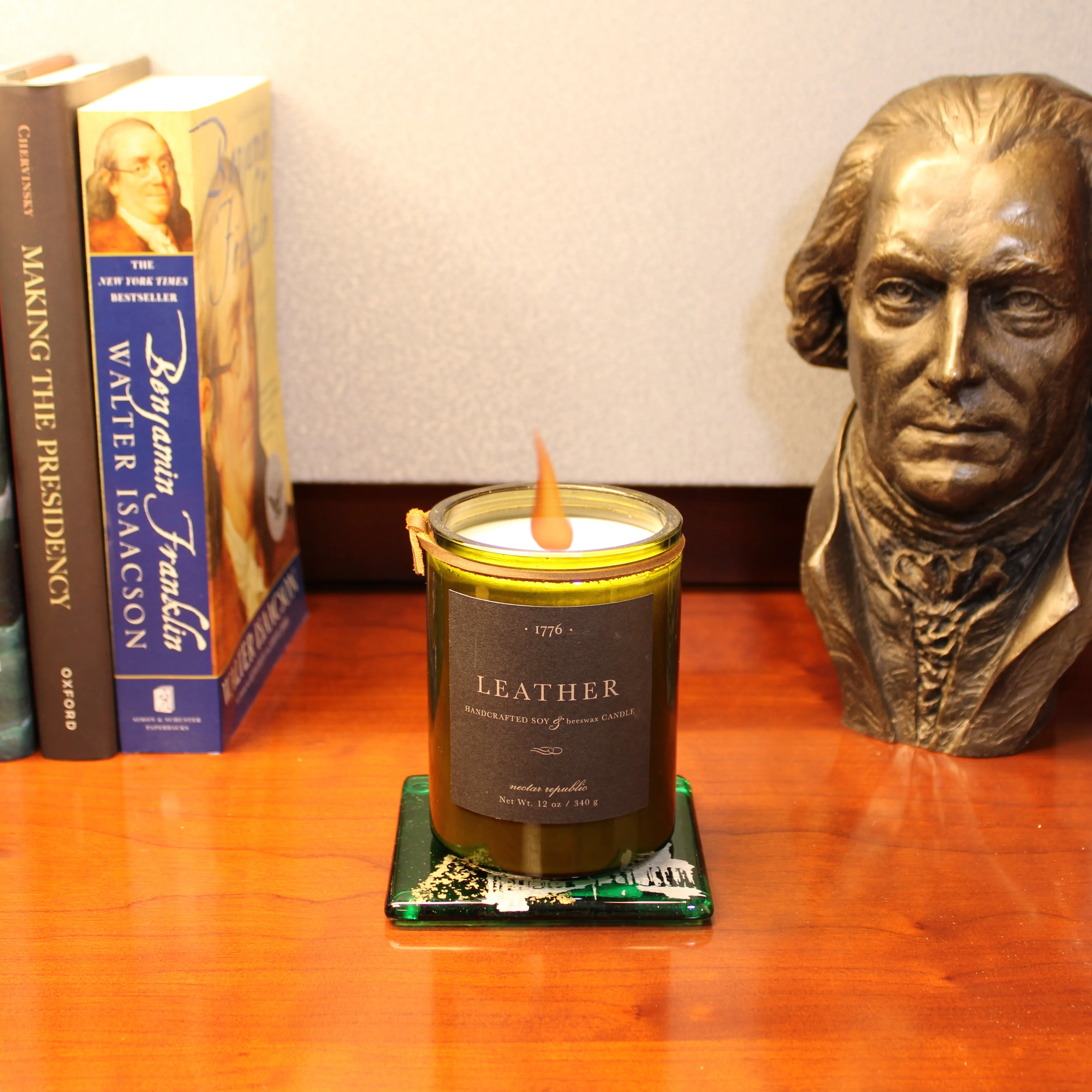 Leather 1776 Soy Beeswax Candle