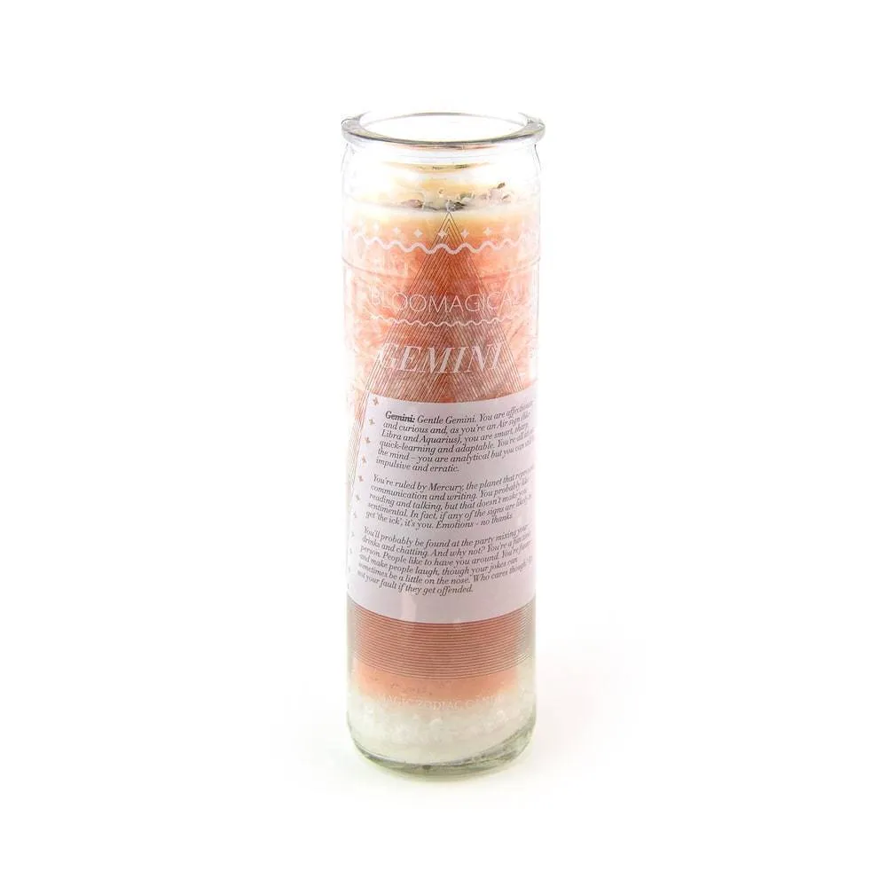 Magic Gemini Zodiac Candle w/Crystals