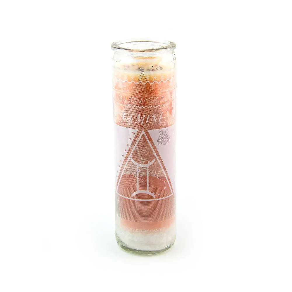 Magic Gemini Zodiac Candle w/Crystals