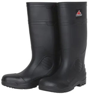 MCR Safety 16" PVC Econ Boot,Mens,Plain toe,Blk 7