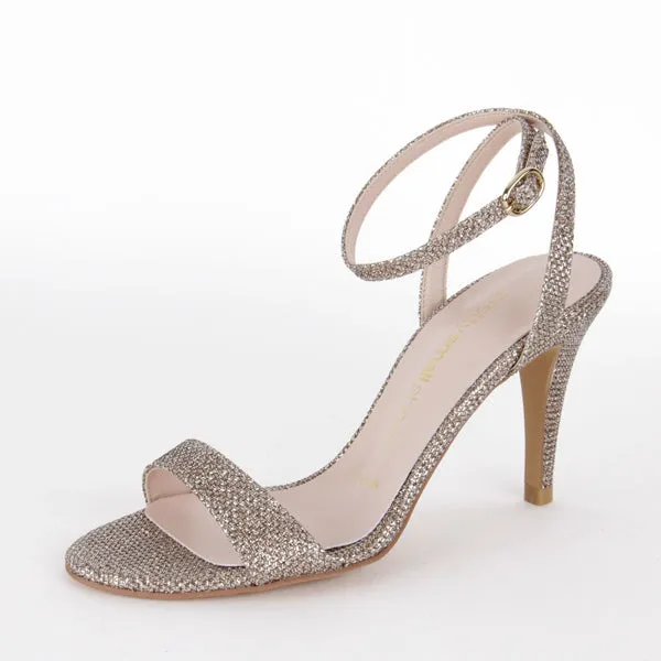 *MEGAN - gold glitter, 8cm size UK 2.5