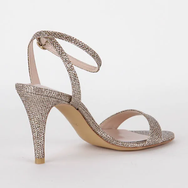 *MEGAN - gold glitter, 8cm size UK 2.5