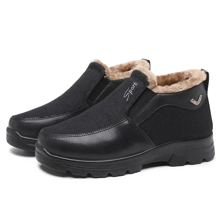 MEN WINTER FLEECE WATERPROOF ORTHOPEDIC ANKLE BOOTS