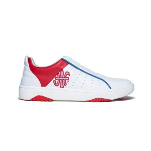 Men's Icon Archer Red White Leather Sneakers 06301-001