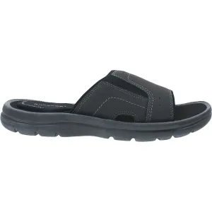 Men's Rockport Get Your Kicks Strap Slide Black Leather