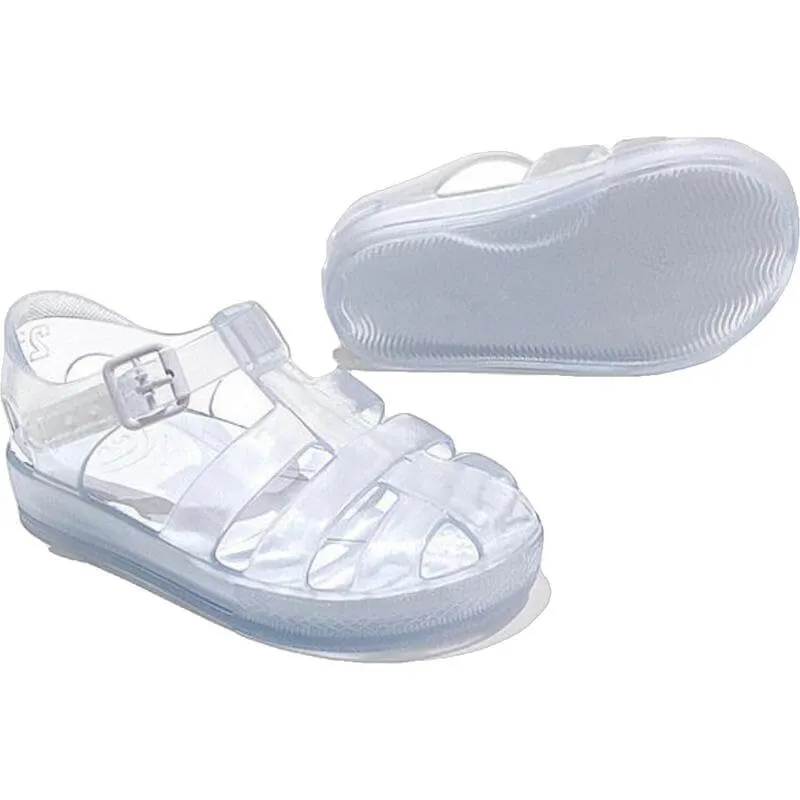 Monaco Clear White Jelly Sandals