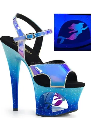 MOON-711MER [Blue Shifting TPU/Blue Ombre] | PLATFORM HEELS [PREORDER]