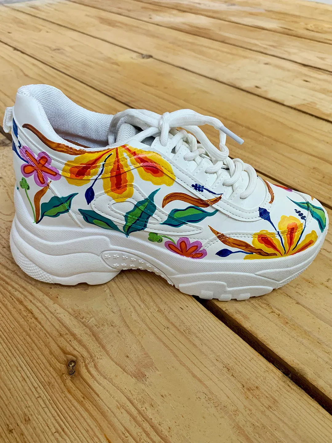 Multicolour Hand Painted Exclusive Sneakers