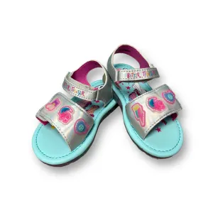 My Little Pony Toddler Girl Size 7 Blue Metallic Light-Up Sandals