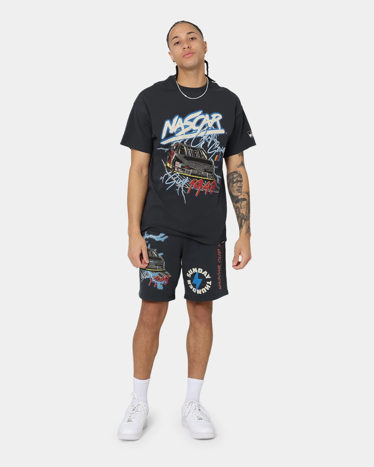 NASCAR Lightning Cup Series Fleece Shorts Washed Black