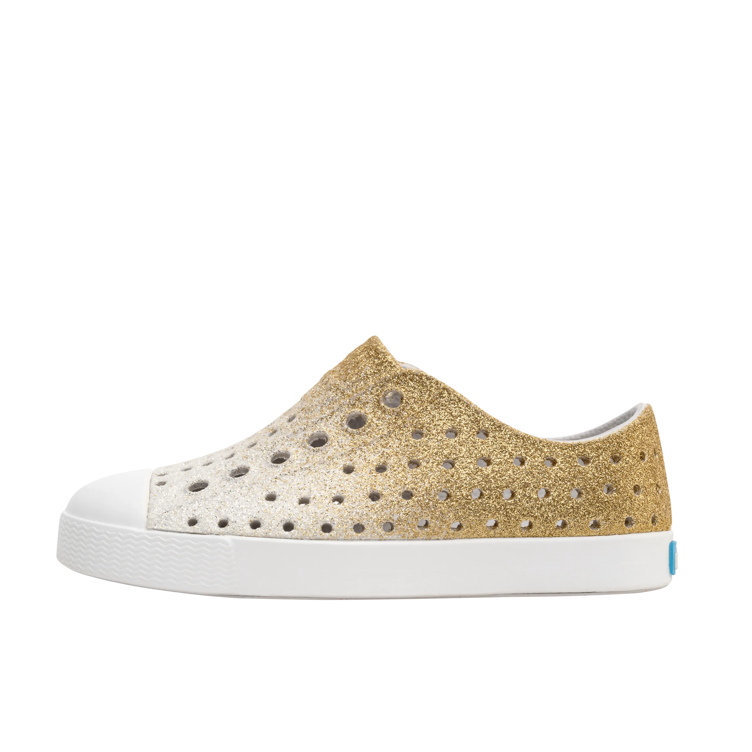 Native Jefferson Bling Shoes - Gold Frost Bling / Shell White