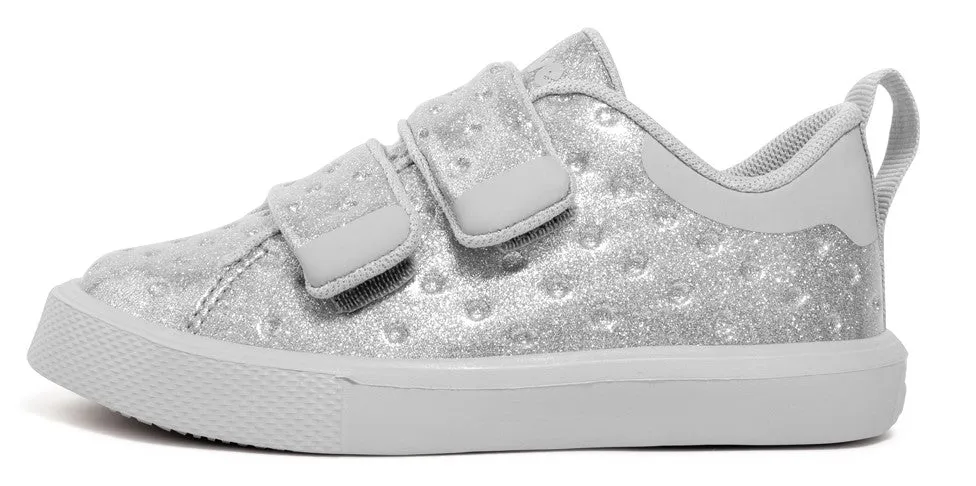 Native Monaco Glitter Velcro - Silver Glitter / Tundra Grey